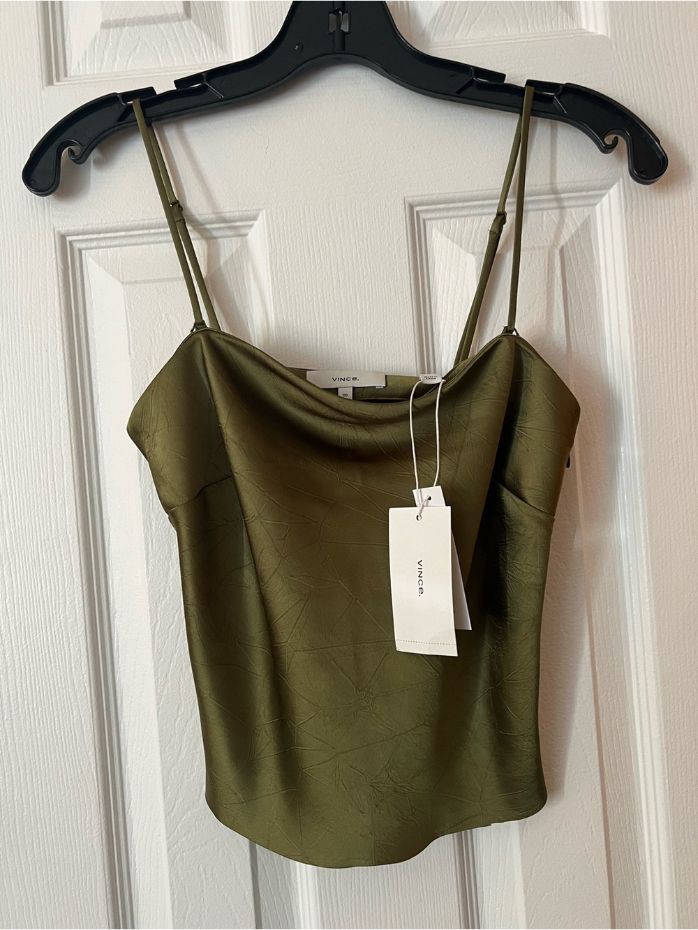 Vince Herbaria Satin Detachable Strap Top